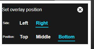 Overlayposition